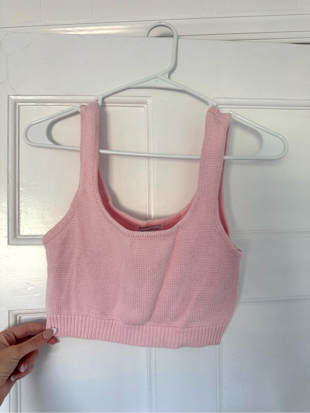 Sabo Skirt Pink Knit Tank Crop Top